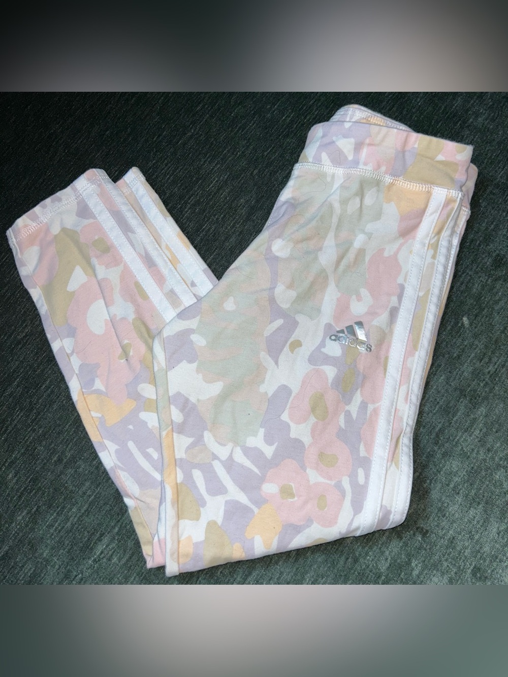 Adidas Kids' Pink Pastel Camo Leggings